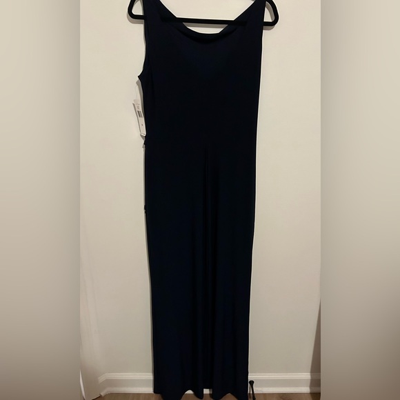 Lauren Ralph Lauren Evening Gown | Navy Blue | Faux Wrap | Size 16 | NWT | A09 - Picture 5 of 12